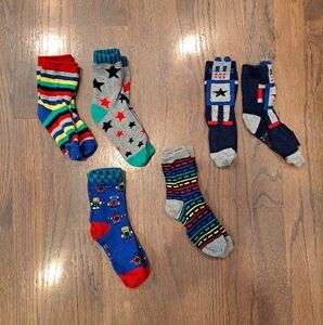 Boys robot socks set of 5